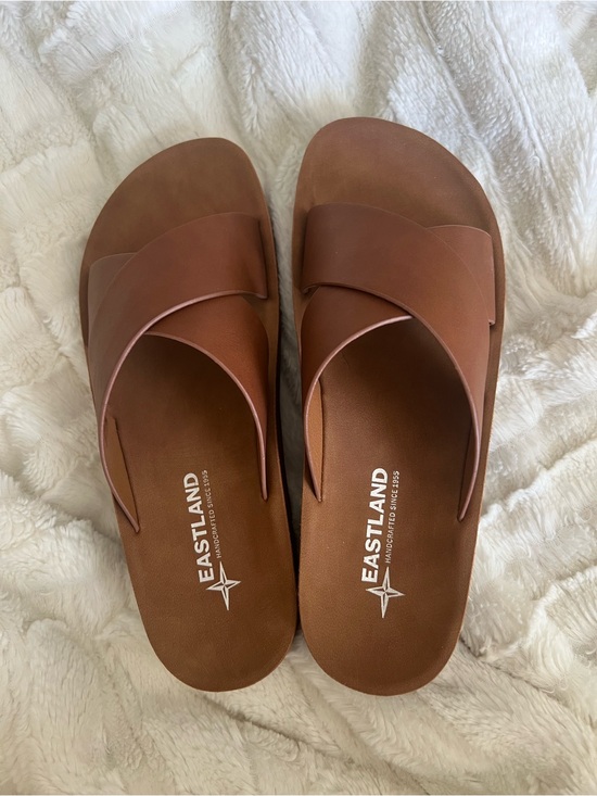 Eastland Shoes - Eastland Women’s Tan Leather Slide Sandals